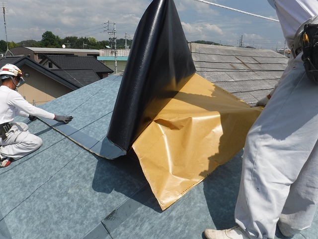 防水シート施工